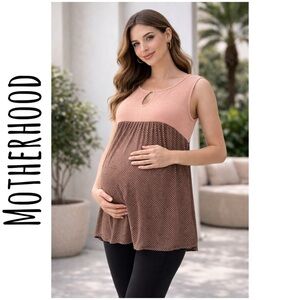 Mother hood maternity tank top with tie adjustable back